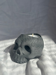 Skull candle holder