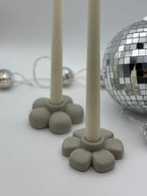 Load image into Gallery viewer, Concrete Grey Flower Candle Holders
